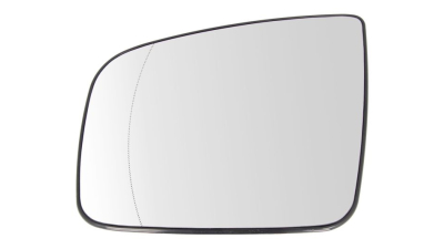 Geam oglinda exterioara cu suport fixare Mercedes Vito/ Viano (W639), 10.2010-2014, partea Stanga, incalzit; sticla asferica; geam cromat, Aftermarket