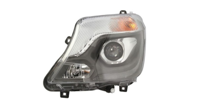 Far Mercedes Sprinter 210-519, 10.2013-, fata, Stanga, bi-xenon; cu lumini pentru curbe; cu LED daytime running light; D3S+H7+LED+PY21W; electric; cu gas bec xenon; cu ballast; cu motor; cu becuri, HELLA