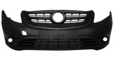 Bara fata Mercedes Vito/Clasa 5 (W447), 04.2014-, cu gauri pentru Senzori de parcare (PDC); Texturat; cu locas proiectoare; gri inchis, Aftermarket