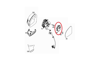 Actuator oglinda exterioara MERCEDES Clasa SLC (R172), 05.2015-, partea stanga,