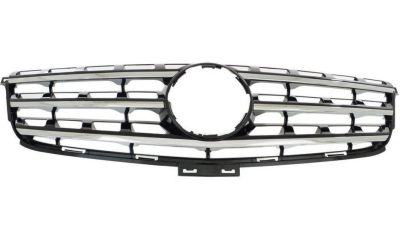 Grila radiator Mercedes Clasa ML (W166), 11.2011-09.2015, Negru, Cu Element Cromat, 16688009859040