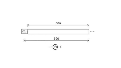 Uscator aer conditionat Mercedes GL/GLS (X166), 2012-, motor 4.7 V8 T, 5.5 V8 T, benzina; 3.0 CDI, diesel, iesire : 10, 1, intrare : 10, 1, tip gaz R134A, aluminiu, Inaltime : 560, 