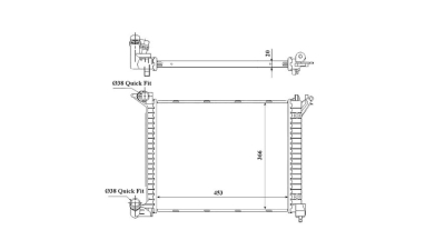 Radiator racire Mini One D (R50/52), 04.2003-10.2006 Tip 1, 4 D 55kw Benzina, tip climatizare Cu/fara AC, cutie Manuala, cu conectori rapizi intrare/iesire, dimensiune 577x398x28mm, Cu lipire fagure prin brazare, Aftermarket