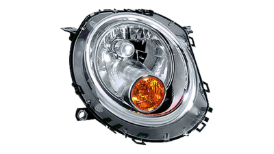 Far MINI ONE/COOPER/Clubman/ Clubvan/Coupe/Roadster/CabRio, 07.2007-2015, partea Stanga, electric, tip bec H4, semnalizare portocalie, cu motoras, Depo