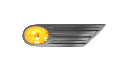 Lampa semnalizare aripa Mini One/Cooper/Clubman/Clubvan/Coupe/Roadster/Cabrio (R56/57/58/59), 07.07-, portocalie,cu buza, omologare ECE/SAE, 63132751503, Stanga