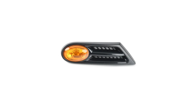 Lampa semnalizare laterala MINI ONE/COOPER/Clubman/ Clubvan/Coupe/Roadster/CabRio, 07.2007-2015, partea Dreapta, portocalie, cu soclu bec, cu rama, OEM/OES