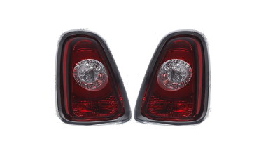 Set stopuri Spate Mini One/Cooper/Clubvan/Coupe/Roadster/Cabrio (R56/57/58/59), 08.2010-, Stanga+Dreapta, LED; janta cromata, rosu-alb; cu locas bec; tuning; Omologare: ECE, Taiwan