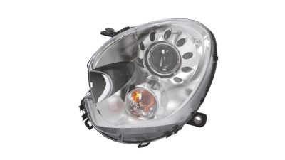 Far Mini Countryman (R60), 08.2010-, Mini Paceman (R61), 03.2013-, Electric, tip bec D1S, fara motoras, fara balast, omologare ECE, cu spalare a farurilor, 63129807479; 9807479, Stanga, rama cromata