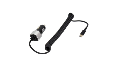 Incarcator auto Carpoint cu cablu USB type C , 1x iesire USB 2.0 3A , 12V/ 24V, lungime 150cm 