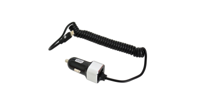 Incarcator auto Carpoint cu cablu conector hibrid MicroUSB MFi Dock 8pin,  1x iesire USB 2.0, 4.8A , 12V/ 24V, lungime 150cm 