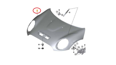 Capota motor Mini One/Cooper/S (Hatch/Clubman), 02.2014-, cu gaura pentru intrare aer, Aftermarket