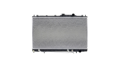Radiator racire Mitsubishi Colt 01.1992-05.1996 (Motor 1, 8 103kw); Lancer, 01.1992-04.1996 Motor 1, 8 103kw/ 1, 6 83kw Benzina, tip climatizare Cu/fara AC, cutie automata, tip Denso, diametru intrare/iesire 35/35mm, dimensiune 660x375x24mm, Cu lipire fag