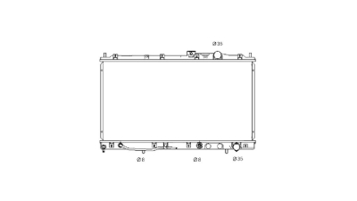 Radiator racire Mitsubishi Galant (E50), 01.1993-12.1996 Motor 2, 5 V6 125kw Benzina, tip climatizare Cu/fara AC, cutie automata, tip Denso, diametru intrare/iesire 35/35mm, dimensiune 718x375x26mm, Aftermarket