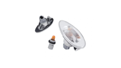 Lampa semnalizare aripa MITSUBISHI LANCER (CS), 09.2003-08.2008, DEPO, fata, partea stanga=dreapta, WY5W; alb; cu mufa bec;
