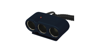 Priza auto tripla Carpoint 12V 5A cu led si cablu de 90cm , Triplu stecher pentru bricheta auto