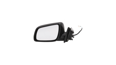 Oglinda exterioara Mitsubishi Lancer (Cy0), 03.2007-2016, partea stanga, culoare sticla crom , sticla convexa, cu carcasa neagra grunduita, ajustare electrica, 7632A093, mufa cu 10 gauri/ 3 pini