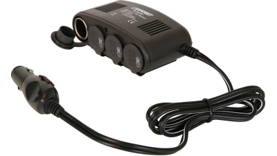 Priza auto multipla Carpoint cu 4 iesiri de 12V, max 10A, cablu de 125cm 