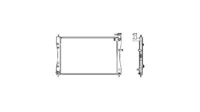 Radiator racire Mitsubishi Colt (Z30) Model Cz-C, 02.2005-2012 1,5 T 110kw, Benzina, Manual/automatic, Cu/fara AC, tip Calsonic, diametru intrare/iesire 28/28mm, 640x402x16, Cu lipire fagure prin brazare KOYO