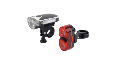 Set lumini bicicleta LED, lumina fata si lumina spate , cu baterii tip AAA/ LR03