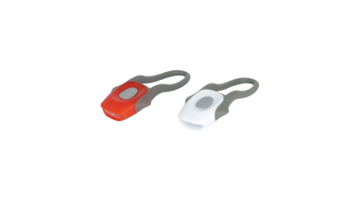 Set lumini bicicleta LED Dresco Frog, lumina fata si lumina spate, cu banda elastica