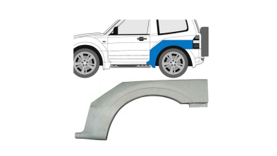 Segment reparatie aripa spate Mitsubishi Pajero/Montero (V60/V70), 04.2000-12.2002; Pajero (V60/V70), 01.2003-08.2006, partea Stanga, Aftermarket