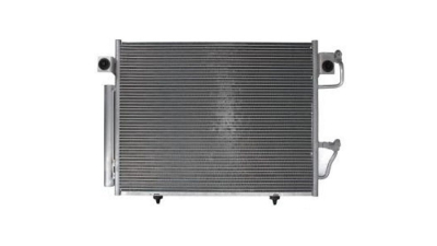 Condensator climatizare Mitsubishi Pajero, 04.2000-01.2007, motor 3.5 V6, 149 kw benzina, cutie manuala/automata, full aluminiu brazat, 668 (620)x505 (485)x16 mm, cu uscator si filtru integrat