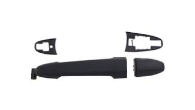 Maner usa exterior Mitsubishi Pajero (V60/V70), 01.2003-08.2006, Pajero/Montero (V60/V70), 2000-2006, Pajero/Montero Sport (K90), 2000-2006, negru, parghie cromat, usa spate partea Stanga