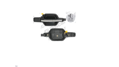 Maner usa exterior Mitsubishi Pajero (V60/V70), 01.2003-08.2006, Pajero/Montero (V60/V70), 2000-2006, Pajero/Montero Sport (K90), 2000-2006, negru, parghie cromat, usa spate partea Dreapta