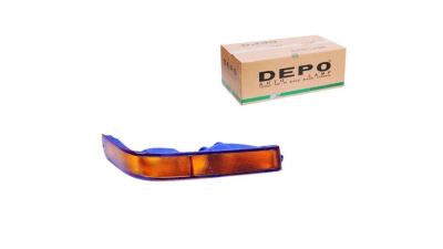 Lampa semnalizare fata MITSUBISHI L300 (P1 T), 05.1994-12.2007, DEPO, fata, partea dreapta, in bara;tip bec P21W; galben; cu mufa bec; cu suruburi montare;