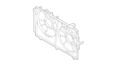 GMV radiator electroventilator Mitsubishi Outlander (Gg/Gf) 2012-, Motor 2, 4 125kw / 3, 0 V6 167kw Benzina, dimensiune mm, Aftermarket