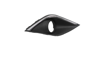 Grila bara fata Mitsubishi Outlander, 05.2015-, parte montare partea stanga, cu ornament cromat, cu gaura proiector, 52X227-1, Aftermarket