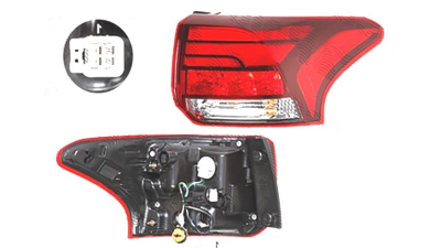 Stop spate lampa Mitsubishi Outlander (Gg/Gf), 05.2015-, spate, Dreapta, partea exterioara; LED+PY21W; fara suport bec, TYC