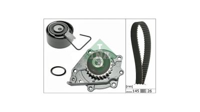 Set pompa apa + curea dintata Land Rover Freelander (Ln), 02.1998-10.2006, Rover/Mg 200 (Rf), 11.1995-11.2000, 25 (Rf), 09.1999-06.2006, 400 Hatchback (Rt), 05.1995-03.2000, 45 (Rt), 02.2000, INA