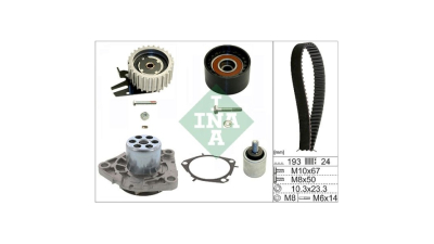 Set pompa apa + curea dintata Opel Astra Gtc J, 10.2011-, Astra J, 12.2009-, Cascada (W13), 03.2013-, Insignia Sports Tourer, 07.2008-03.2017, Zafira Tourer C (P12), 10.2011-, Saab 9-5 (Ys3g, INA