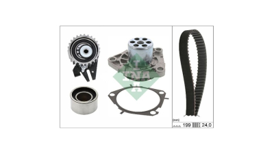 Set pompa apa + curea dintata Alfa Romeo 159 (939), 09.2005-12.2012, 166 (936), 09.1998-06.2007, Brera (939), 01.2006-05.2011, Spider (939), 03.2006-03.2011, Fiat Croma (194), 06.2005-, Lanc, INA