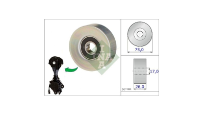 Rola intinzator curea transmisie INA 532067610