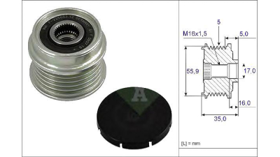 Fulie alternator INA 535000410 Audi A4 Avant (8D5, B5) A6 (4B2, C5) A6 Avant (4B5, C5) Passat (3B2) Passat Variant (3B5) A4 (8D2, B5)