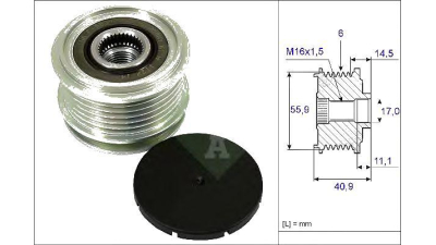 Fulie alternator INA 535001210 Skoda Octavia (1U2) Fabia Limuzina (6Y3) Leon (1M1) Octavia (1Z3) Fabia Combi (6Y5) Fabia Praktik Fabia Combi Octavia Combi (1Z5) Octavia Combi (1U5) Fabia (6Y2) Leon (1