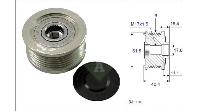 Fulie alternator INA 535011510 Alfa Romeo 156 Sportwagon (932) 166 (936) 159 (939) 159 Sportwagon (939) 156 (932) Gt (937) 145 (930) 146 (930) 147 (937) Astra H (L48) Lybra Sw (839Bx) Musa (350) Thesi