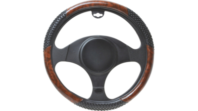 Husa volan Wood XL , material cauciucat, diametru 39-41cm 