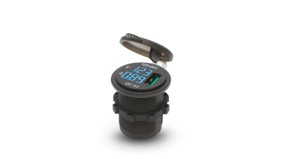 Adaptor USB cu montare in locul brichetei cu voltmetru, 1 buc., 54927BL