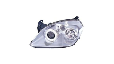 Far Opel Tigra Enjoy 05.2004-09.2009 DEPO fata dreapta , tip bec H1+H7, far cu lupa, culoare argintiu