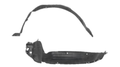 Carenaj roata Opel Agila (H00), 07.2000-01.2008, Suzuki Wagon R+ (Mm), 05.2000-2008, partea Stanga, Fata, 4706789, 5503FL1T polietilena