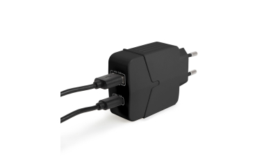 Adaptor de retea USB + type-c pd18w cu incarcare rapida - negru, 1 buc., 55044BK