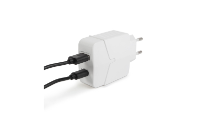Adaptor de retea USB + type-c pd18w cu incarcare rapida - alb, 1 buc., 55044WH