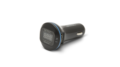 Incarcator USB dublu de la bricheta cu voltmetru si ampermetru, 1 buc., 55054BK