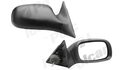 Oglinda exterioara Opel Astra F (Sedan+Hatchback+Combi) 1994-12.2002 partea dreapta View Max crom convex carcasa neagra reglare parghie fara incalzire 5507522M