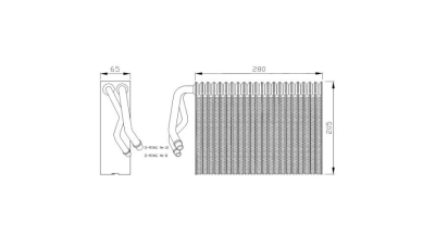 Vaporizator aer conditionat Opel Astra F, 09.1991-09.1998 , 280x205x75mm, P/D/ cu AC/R134A, 1618002; 1618039; 52463006; 52464408