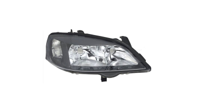 Far Opel Astra G (T98), 1998-08.2009, partea Dreapta, electric, tip bec H7+HB3, negru-silver, fara motoras, Depo