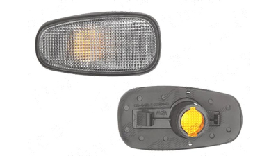 Lampa semnalizare laterala Opel Astra G, 01.1998-08.2009; Zafira, 01.1999-05.2005, fata, Stanga = Dreapta, WY5W; alb, negru carcasa; fara suport becuri, DEPO